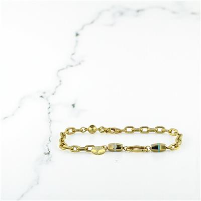 14 Ayar Altın Kalpli Bileklik  -  0201058