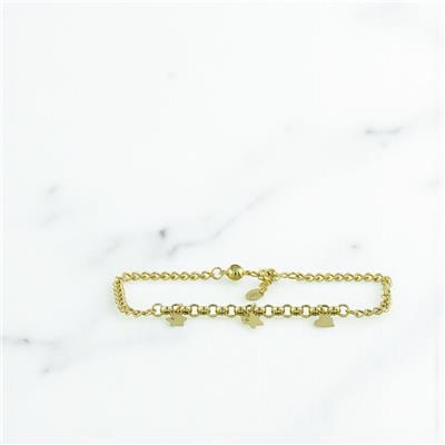 14 Ayar Altın Kalpli Bileklik  -  0201069