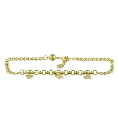 14 Ayar Altın Kalpli Bileklik  -  0201069