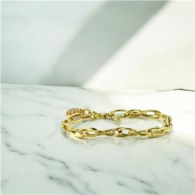 14 Ayar Altın Kalpli Bileklik  -  0203355