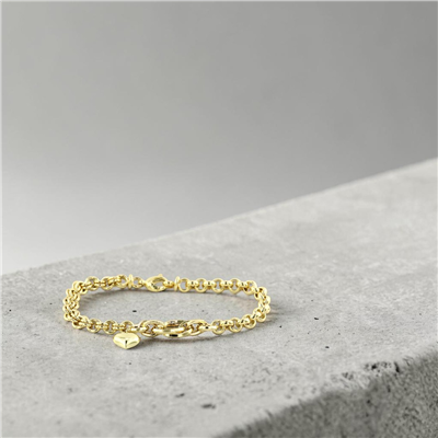 14 Ayar Altın Kalpli Bileklik  -  0207205