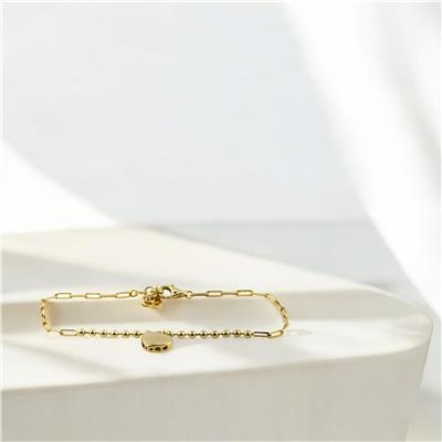 14 Ayar Altın Kalpli Bileklik  -  F003715