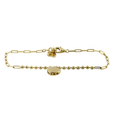 14 Ayar Altın Kalpli Bileklik  -  F003715