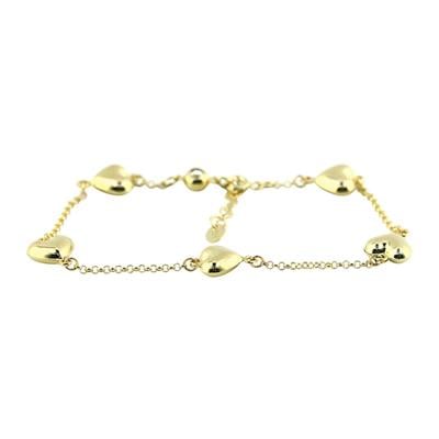 14 Ayar Altın Kalpli Bileklik  -  F005674