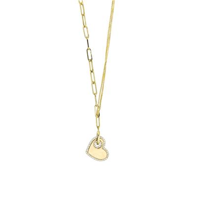 14 Ayar Altın Kalpli Kolye  -  0194268