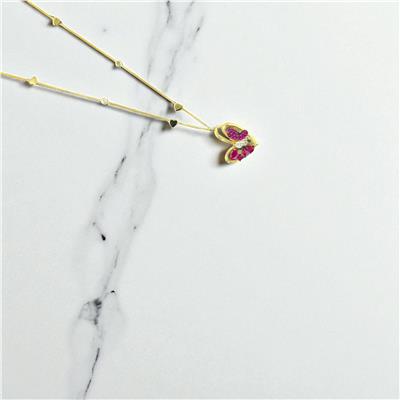 14 Ayar Altın Kalpli Kolye  -  0194379