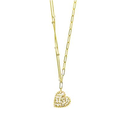 14 Ayar Altın Kalpli Kolye  -  0194381