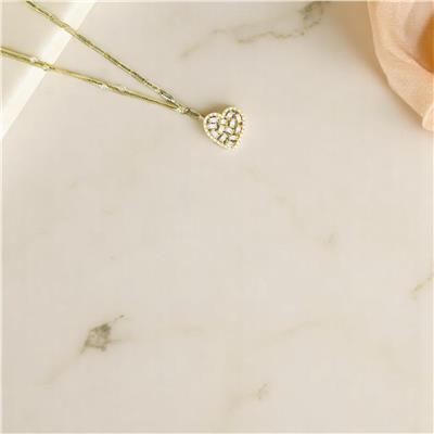 14 Ayar Altın Kalpli Kolye  -  0194381