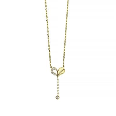 14 Ayar Altın Kalpli Kolye  -  0195419