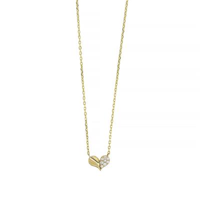 14 Ayar Altın Kalpli Kolye  -  0195427