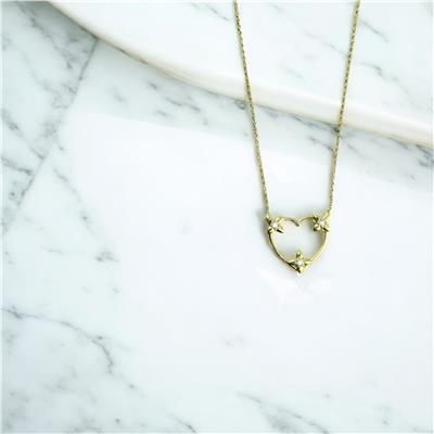 14 Ayar Altın Kalpli Kolye  -  0201228