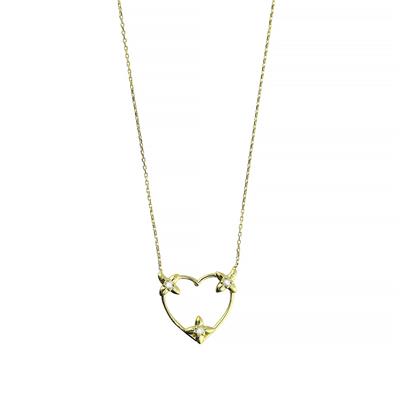 14 Ayar Altın Kalpli Kolye  -  0201228