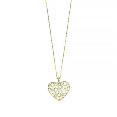 14 Ayar Altın Kalpli Kolye  -  0201230