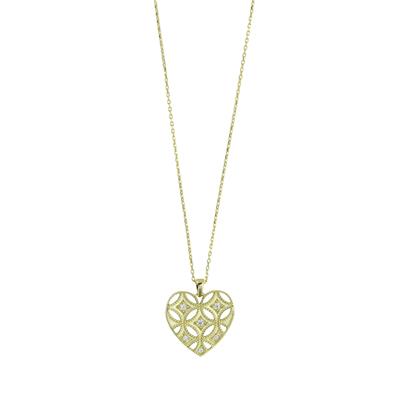 14 Ayar Altın Kalpli Kolye  -  0201232