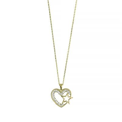 14 Ayar Altın Kalpli Kolye  -  0201233