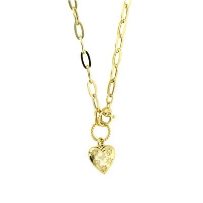 14 Ayar Altın Kalpli Kolye  -  0204230