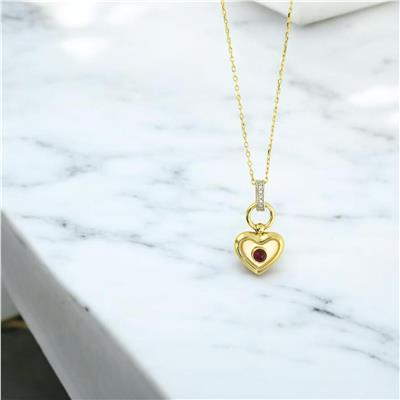 14 Ayar Altın Kalpli Kolye  -  0204321