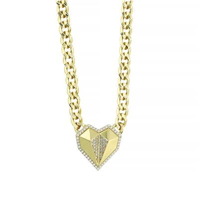 14 Ayar Altın Kalpli Kolye  -  0205226