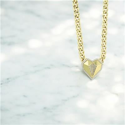 14 Ayar Altın Kalpli Kolye  -  0205226