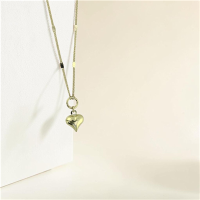 14 Ayar Altın Kalpli Kolye  -  0205476