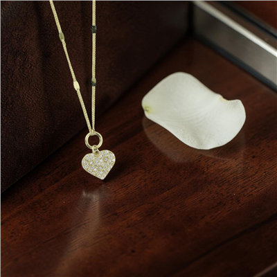 14 Ayar Altın Kalpli Kolye  -  0205478