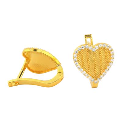 14 Ayar Altın Kalpli Küpe  -  0180419