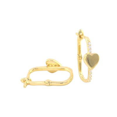 14 Ayar Altın Kalpli Küpe  -  0181949