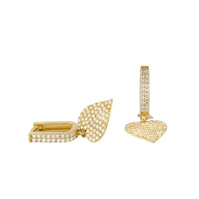 14 Ayar Altın Kalpli Küpe  -  0188099