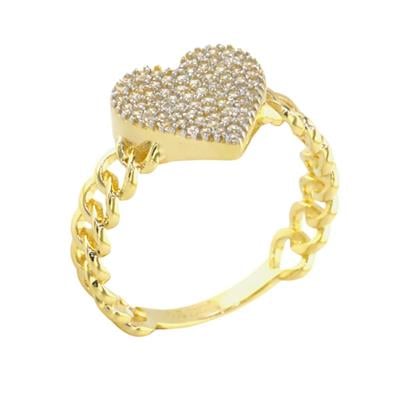 14 Ayar Altın Kalpli Yüzük  -  0188245