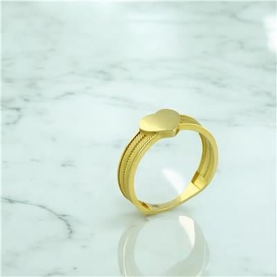 14 Ayar Altın Kalpli Yüzük  -  0201323