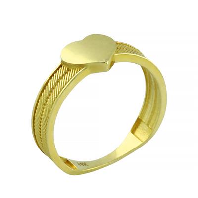 14 Ayar Altın Kalpli Yüzük  -  0201323