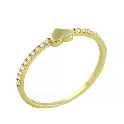 14 Ayar Altın Kalpli Yüzük  -  0201331