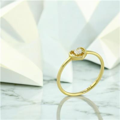 14 Ayar Altın Kalpli Yüzük  -  0201332