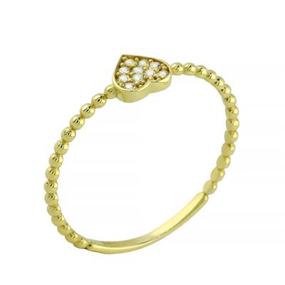 14 Ayar Altın Kalpli Yüzük  -  0201333