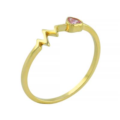 14 Ayar Altın Kalpli Yüzük  -  0201336