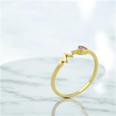 14 Ayar Altın Kalpli Yüzük  -  0201336