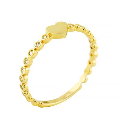 14 Ayar Altın Kalpli Yüzük  -  0202557