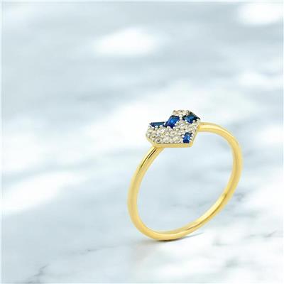 14 Ayar Altın Kalpli Yüzük  -  0204000