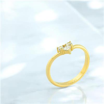 14 Ayar Altın Kalpli Yüzük  -  0204004