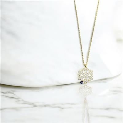 14 Ayar Altın Kartaneli Kolye  -  0201278