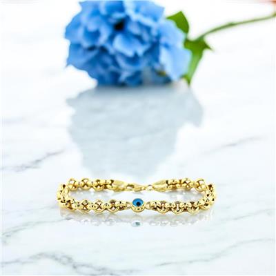 14 Ayar Altın Nazar Boncuklu Bileklik  -  0200921