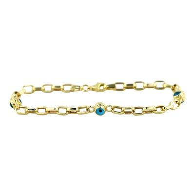 14 Ayar Altın Nazar Boncuklu Bileklik  -  0200932