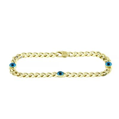 14 Ayar Altın Nazar Boncuklu Bileklik  -  0205216