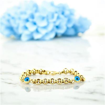 14 Ayar Altın Nazar Boncuklu Bileklik  -  0200924