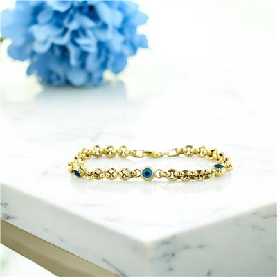 14 Ayar Altın Nazar Boncuklu Bileklik  -  0200922