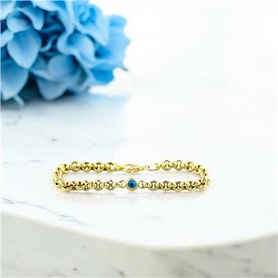 14 Ayar Altın Nazar Boncuklu Bileklik  -  0200923