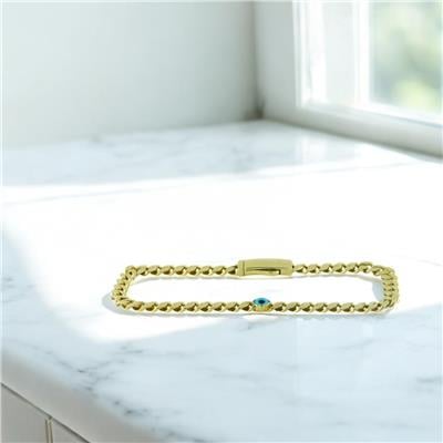 14 Ayar Altın Nazar Boncuklu Bileklik  -  0202196