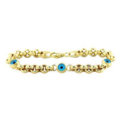 14 Ayar Altın Nazar Boncuklu Bileklik  -  0200925