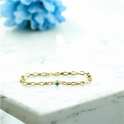 14 Ayar Altın Nazar Boncuklu Bileklik  -  0200932