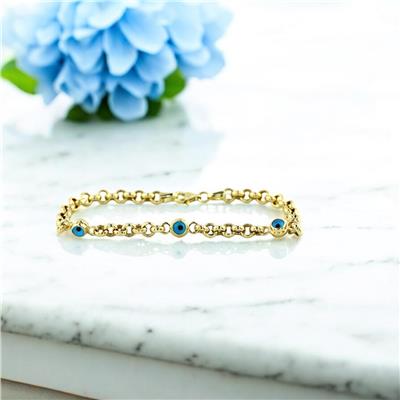 14 Ayar Altın Nazar Boncuklu Bileklik  -  0200928